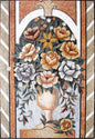 Handmade Marble Mosaic Wall Art: Flower Vase Interior Design
