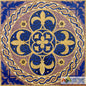 40" Floral Marble Mosaic Tile Medallion: Indoor/Outdoor Art