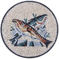 Handmade Marble Mosaic Medallion: 20" Fish Tile Art