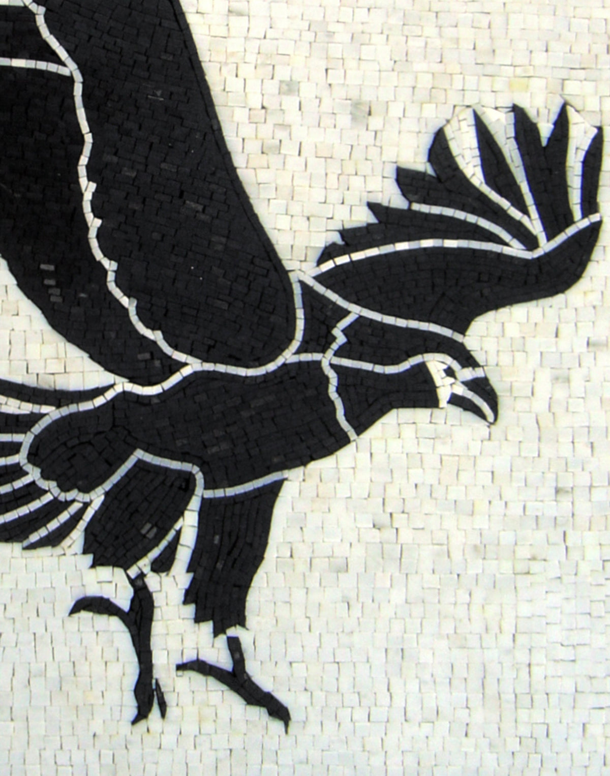 Handmade Eagle Mosaic Backsplash: Marble Stone Wall Art
