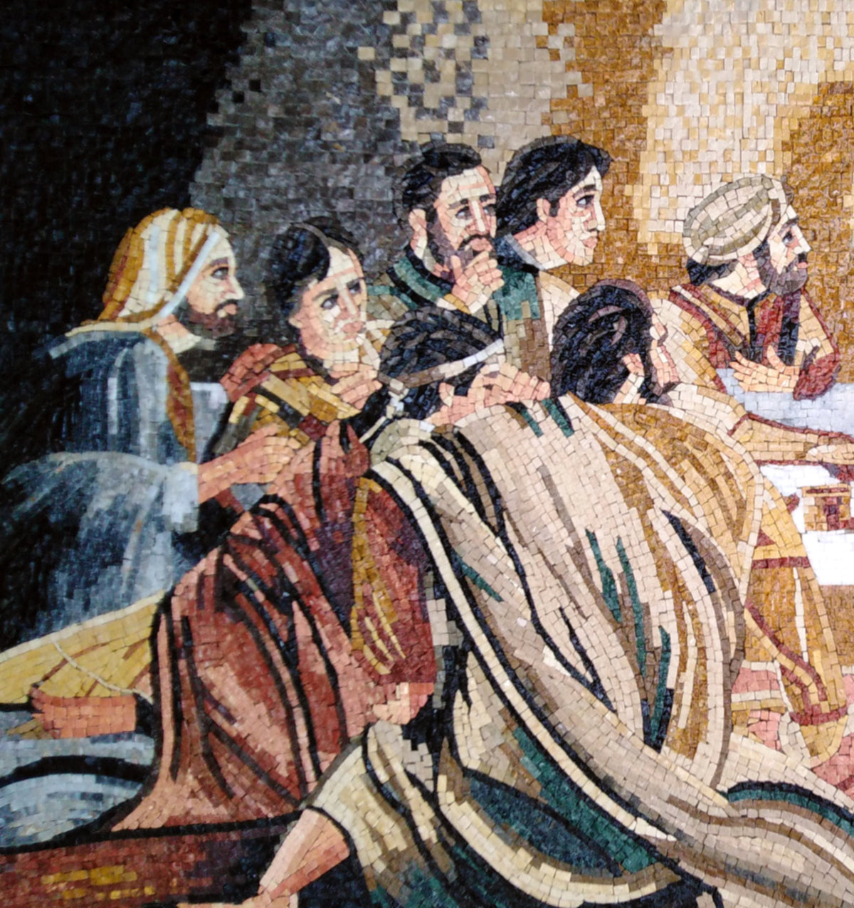 Handmade Marble Mosaic Mural: Leonardo Da Vinci's Last Supper