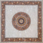 Handmade Square Medallion Stone Rug: Modern Mosaic Carpet