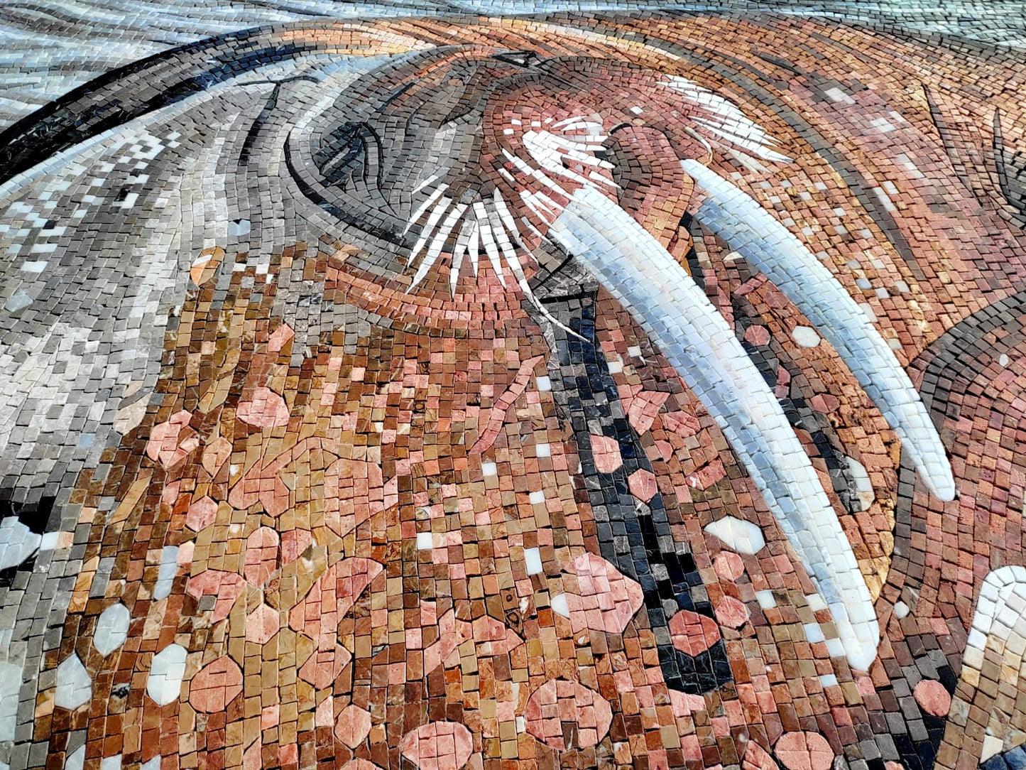Handmade Walrus Mosaic Tile: Sea Animal Wall Art (84” x 80”)