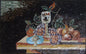 Handmade Still Life Mosaic Tile: Champagne & Fruit Backsplash (30” x 22”)