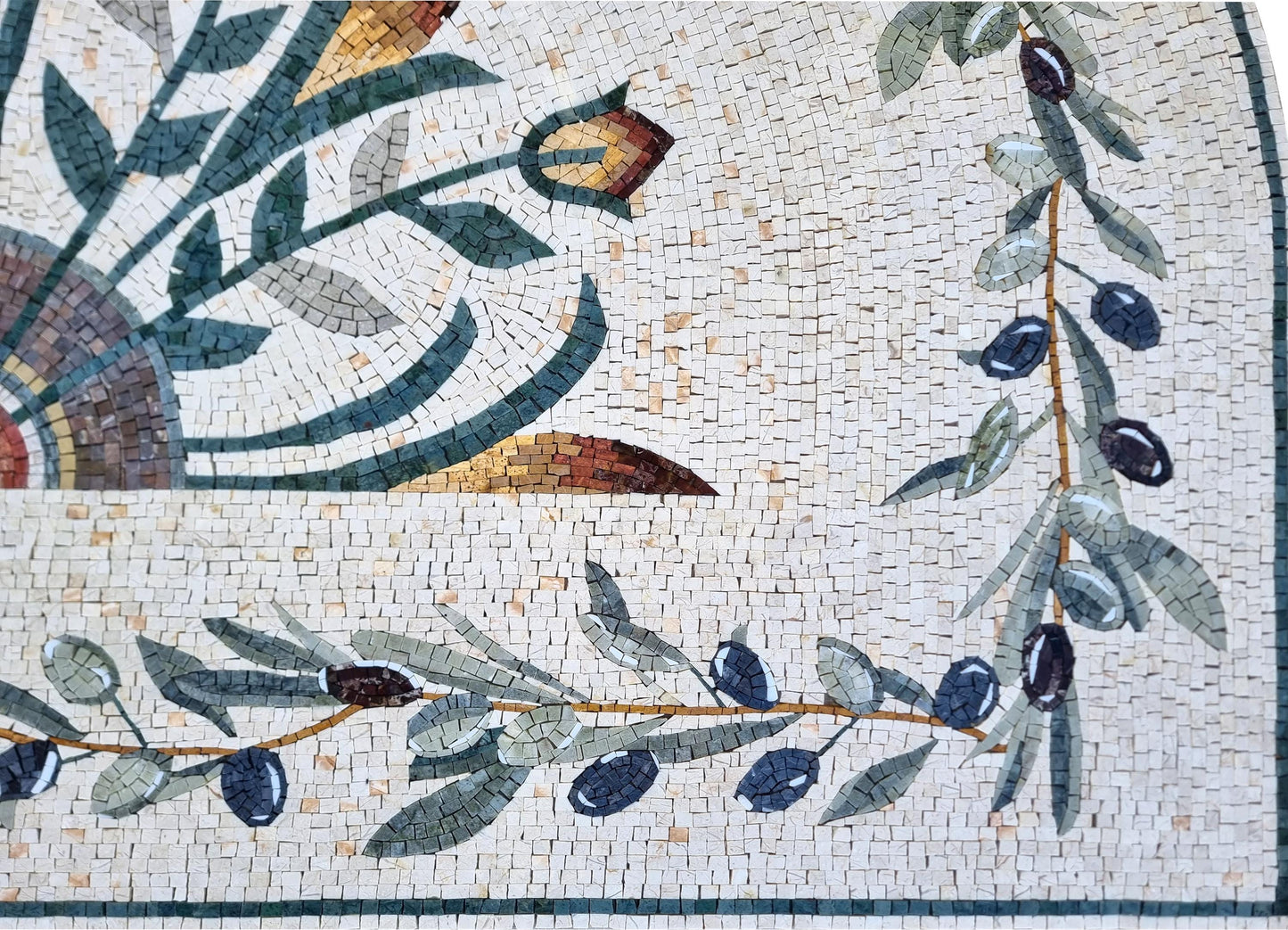 52"x34" Floral Mosaic Wall Art – Vibrant Flower Design, Elegant Home Decor, Customization available
