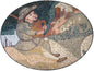 Handmade Shepherd Mosaic Mural: Stone & Marble Tile Art (52” x 32")