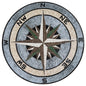 Versatile Nautical Compass Rose Marble Mosaic Medallion Flooring - Customization available