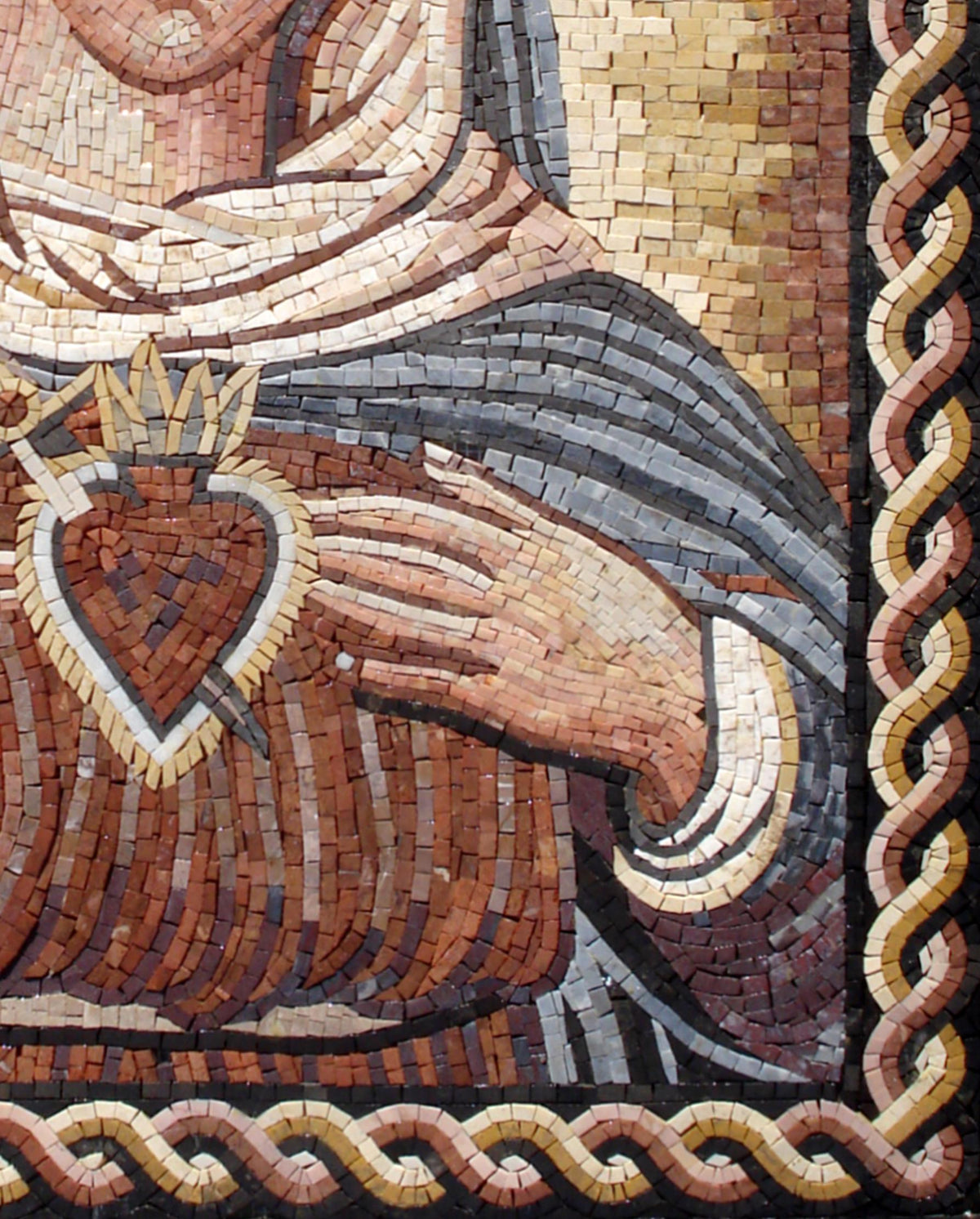 28"x40" Renaissance-Inspired Portrait of Mary Mosaic , Religious Christian Decor, Customization available