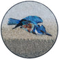Handmade Kingfisher Mosaic Tile Art: Bird Wall Decor (32")