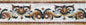 Floral Mosaic Border Tile: Botanical Wall Decor (6"x40")