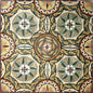 40” Geometric Marble Mosaic Floor Tile: Inlay Artwork