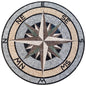 Maritime Elegance - Compass Rose Nautical Marble Mosaic Medallion Flooring Tiles