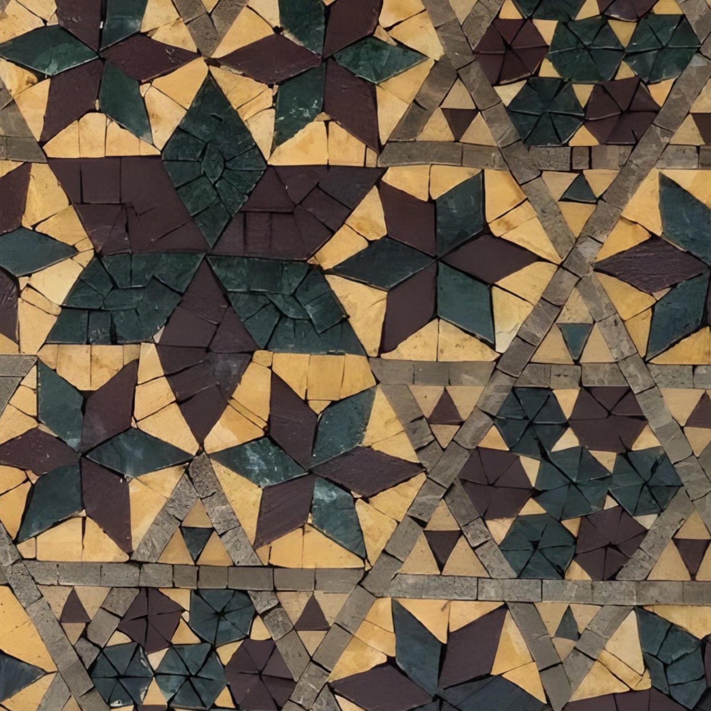 Custom Mosaic Medallion – Handmade Marble Tile Medallion with Geometric/Floral Pattern