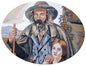 Handmade Marble Mosaic Tile: Blind Man Portrait, Interior & Outdoor Decor (52” x 32”)