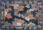 Handmade Marble Mosaic Rug: Floral Stone Art Carpet (64” x 46")