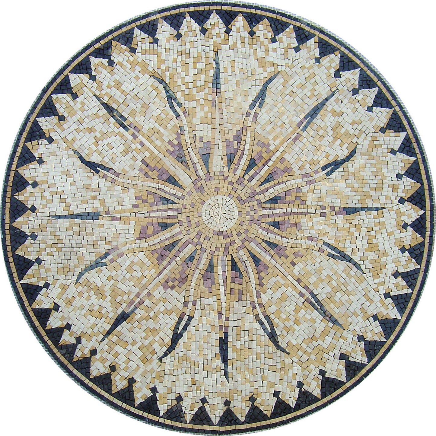 40" Handmade Decorative Medallion wall floor Marble Mosaic Art Stone Tile