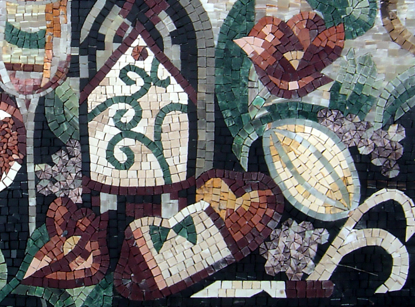 Handmade Wine Mosaic Wall Art: Marble Kitchen Mural (32” x 24”)