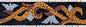 Gold Vine & White Flower Marble Mosaic Tile Border: Handmade Floral Accent Trim