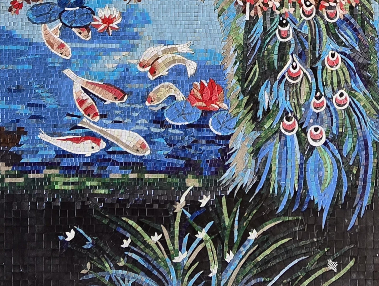 Custom Handmade Peacock Mosaic – Mosaic Glass Wall Art, Luxury Decorative Tile, Personalized Mosaic Art