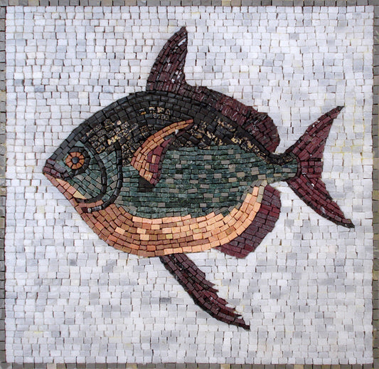 FISH ART TILES| Mosaic Tiles For New Home Kitchen And House Warming | Fish Artwork Backsplash For Kitchen Wall Decor
