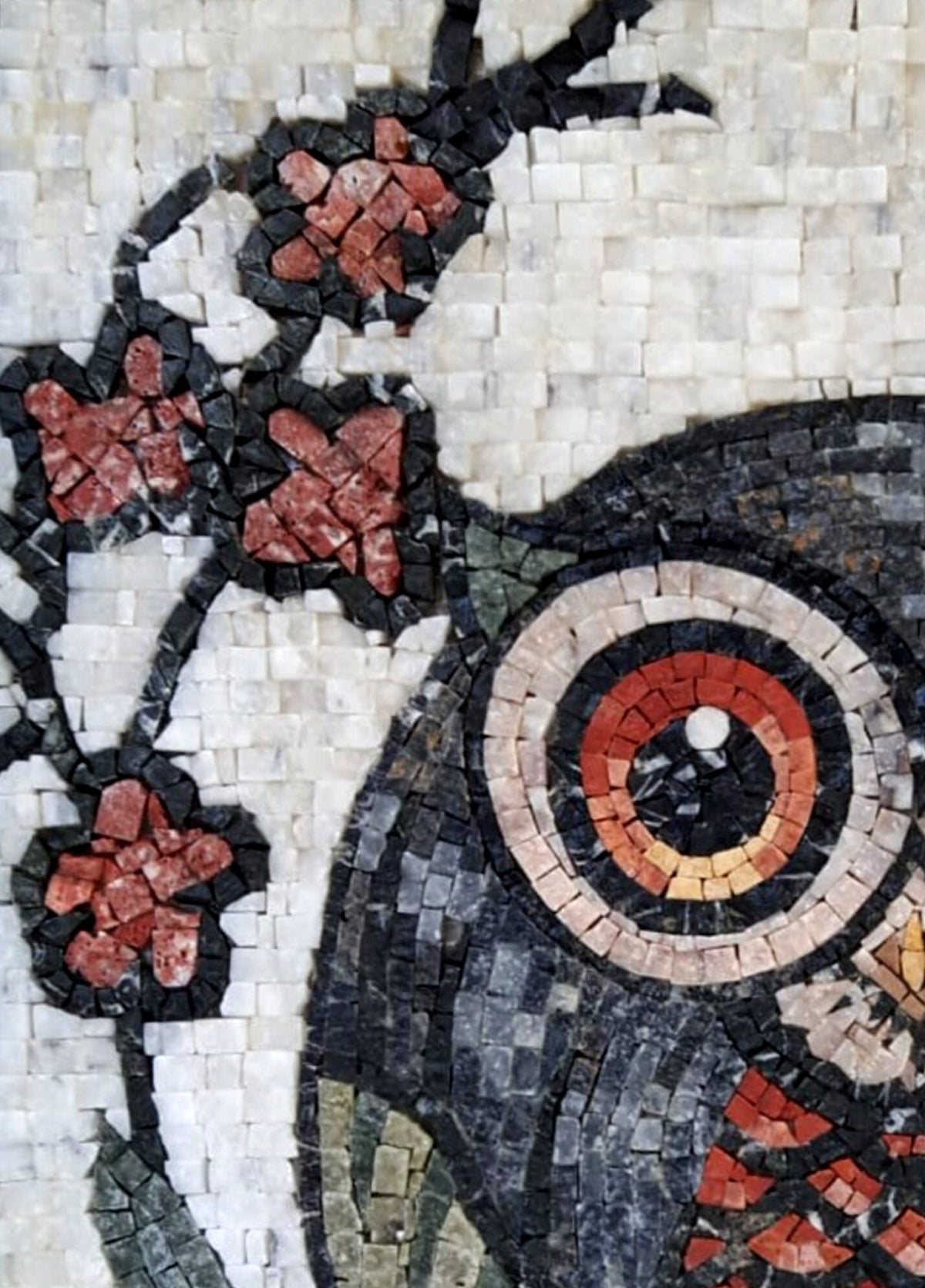 Handmade Owl Mosaic: Marble Wall Art Tile Backsplash
