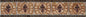 Floral Art Mosaic Border: Geometric Tile for Bathroom Walls (40x8")