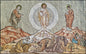 84"x56" Ancient People Worship Mosaic Wall Art –Historical Religious Scene, Classical Home Decor, Customization available