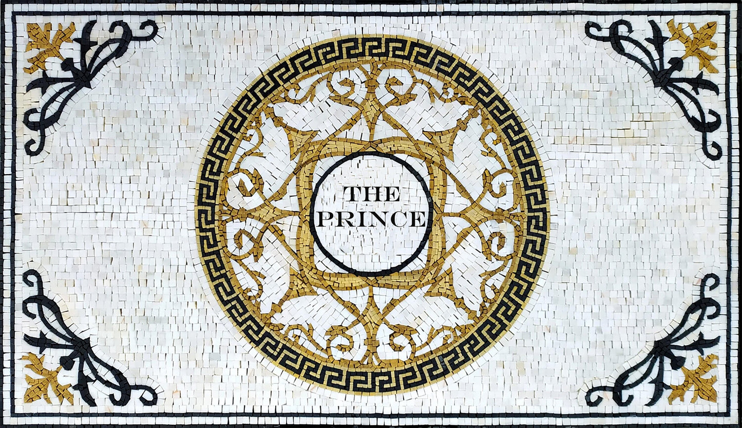 Handmade Medallion Marble Mosaic Rug: Natural Stone Art