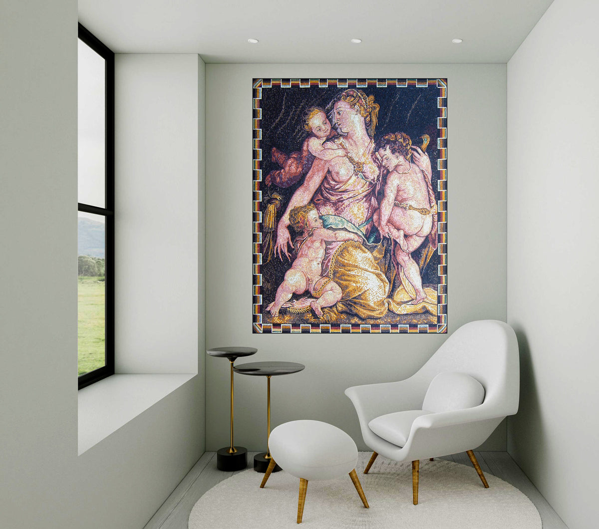 Francesco Salviati Reproduction: Handmade Marble Mosaic Art Tile