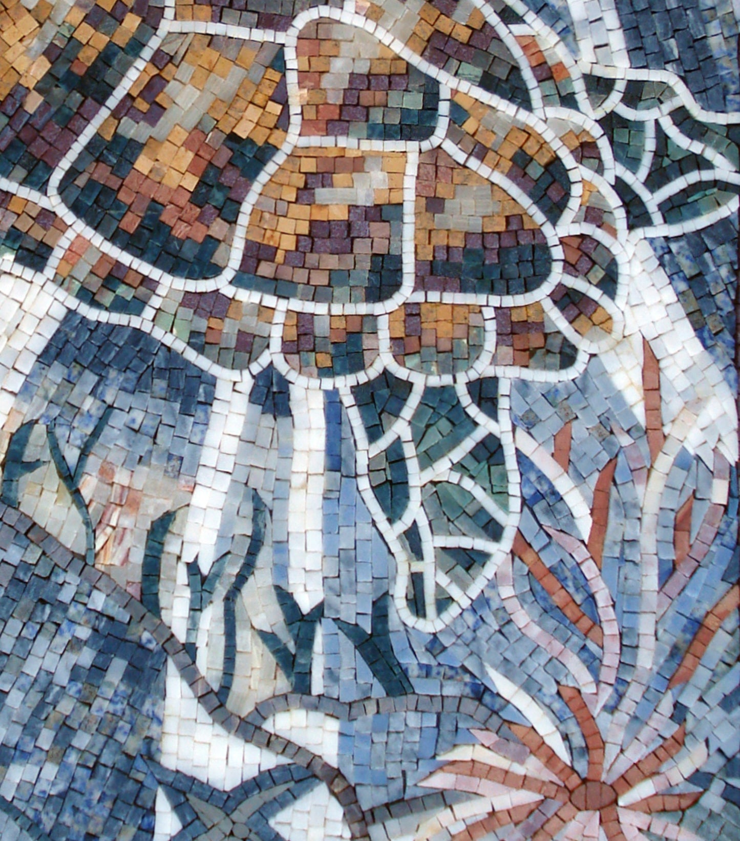 Sea Turtle Mosaic Tile Art: Handmade Marble Wall Decor (24"x20")
