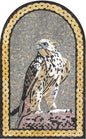 Handmade Falcon Mosaic Art: Marble Wall Decor (36" x 22")