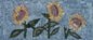 Handmade Sunflower Marble Mosaic: Kitchen Backsplash Wall Art