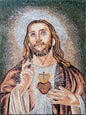 Handmade Jesus Mosaic Tile Art: Christian Home Decor (36” x 28”)