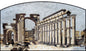 Handmade Palmyra Temple Ruins Mosaic Mural: Stone & Marble Wall Art