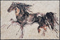 Handmade Horse Mosaic Tile Art: Marble Stone Animal Wall Decor