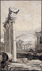 Handmade Palmyra Temple Ruins Mosaic Tile Art: Living Room Wall Decor
