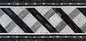 Black & White Diamond Mosaic Border Tile: Handmade Marble Accent Trim
