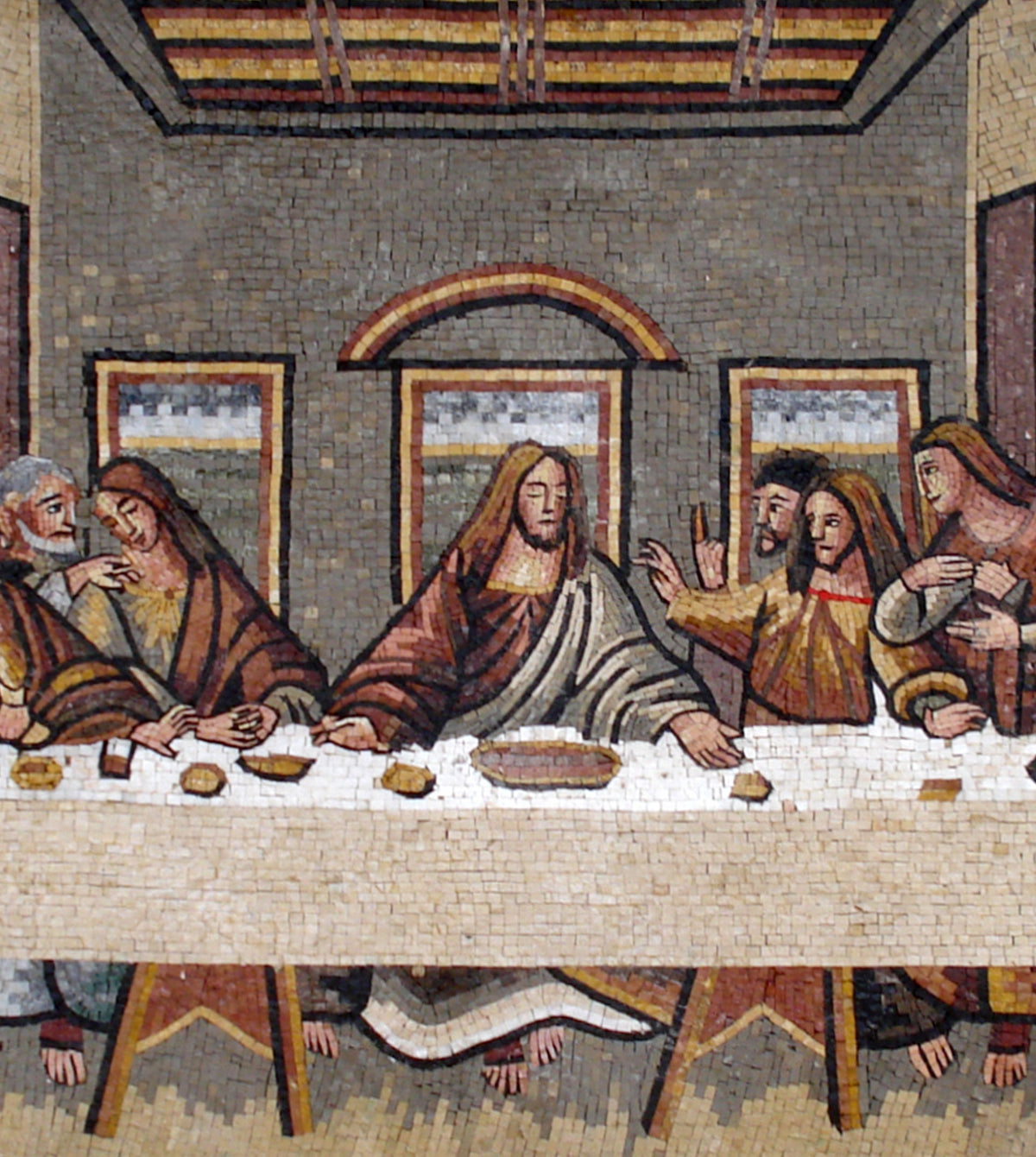 Handmade Marble Mosaic Tile Art: Leonardo Da Vinci's Last Supper