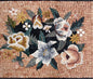 Floral Mosaic Tile: 20” Flower Border for Bathroom Wall