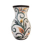 Handmade Marble Mosaic Vase: Black and White Floral Design