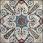 Floral Mosaic Tile: 40" Square Marble Mural, Indoor/Outdoor