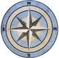 Sailing Serenity - Compass Rose Nautical Marble Mosaic Medallion Flooring Tiles - Customization available