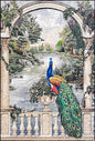 Handmade Peacock Mosaic Tile Art: Nature Wall Decor