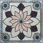 40" Floral Marble Mosaic Tile Medallion: Indoor/Outdoor Art