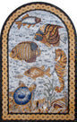 AQUARIUM MOSAIC TILES | Sea Marine Tiles For Living Room Walls | Turtle, Fish And Seahorse Artwork Tiles For Interior Rooms Wall Decor