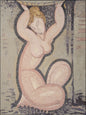 Handmade Cubist Goddess Mosaic Mural: Marble Stone Tiles (56” x 40")