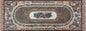 Handmade Marble Stone Mosaic Rug: Floral Art, Large Luxury Rug (108” x 36")