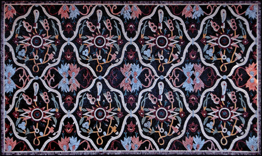 Handmade Marble Mosaic Carpet: Colorful Stone Rug, Home Decor