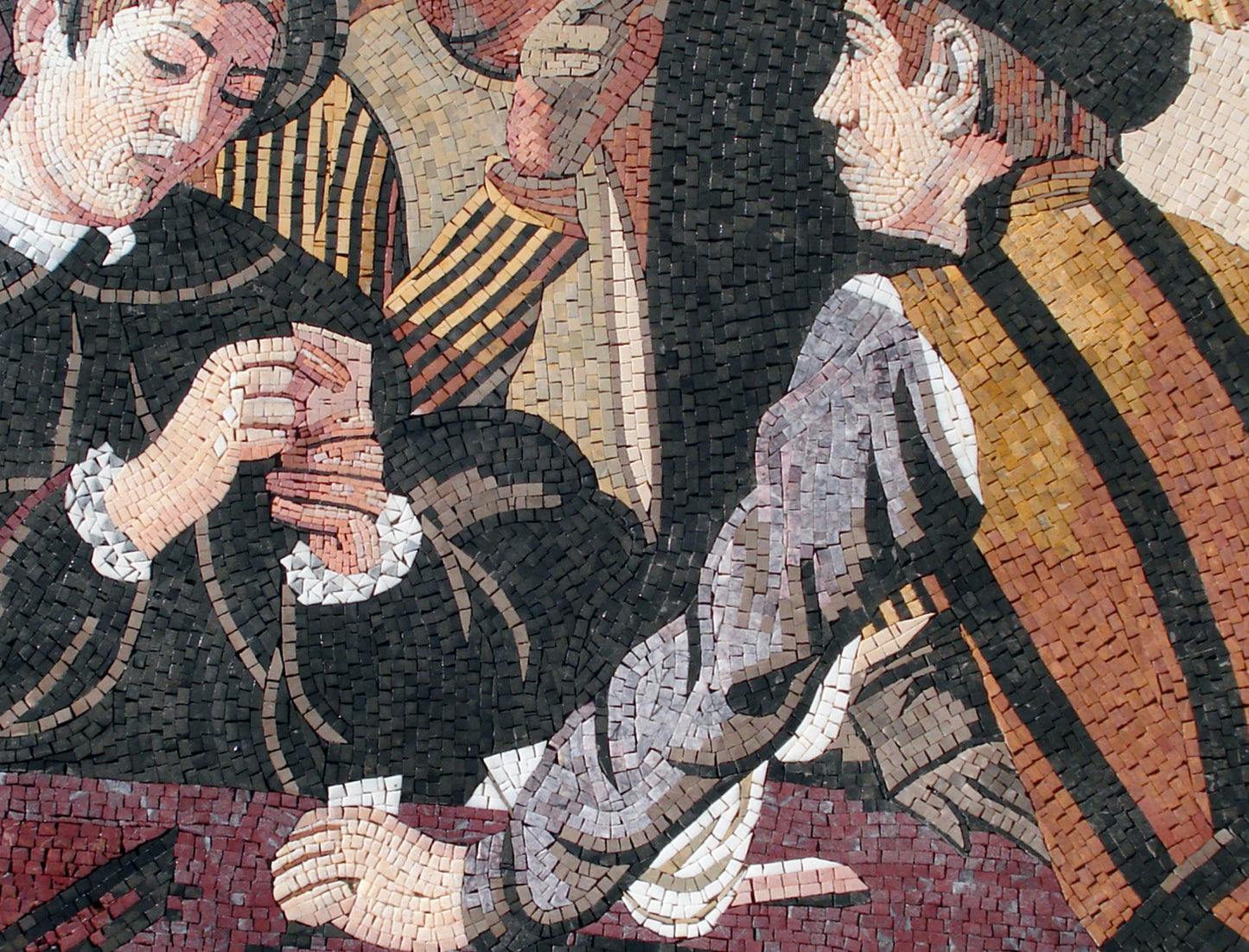 Handmade Caravaggio Mosaic Tile Art: The Cardsharps Portrait