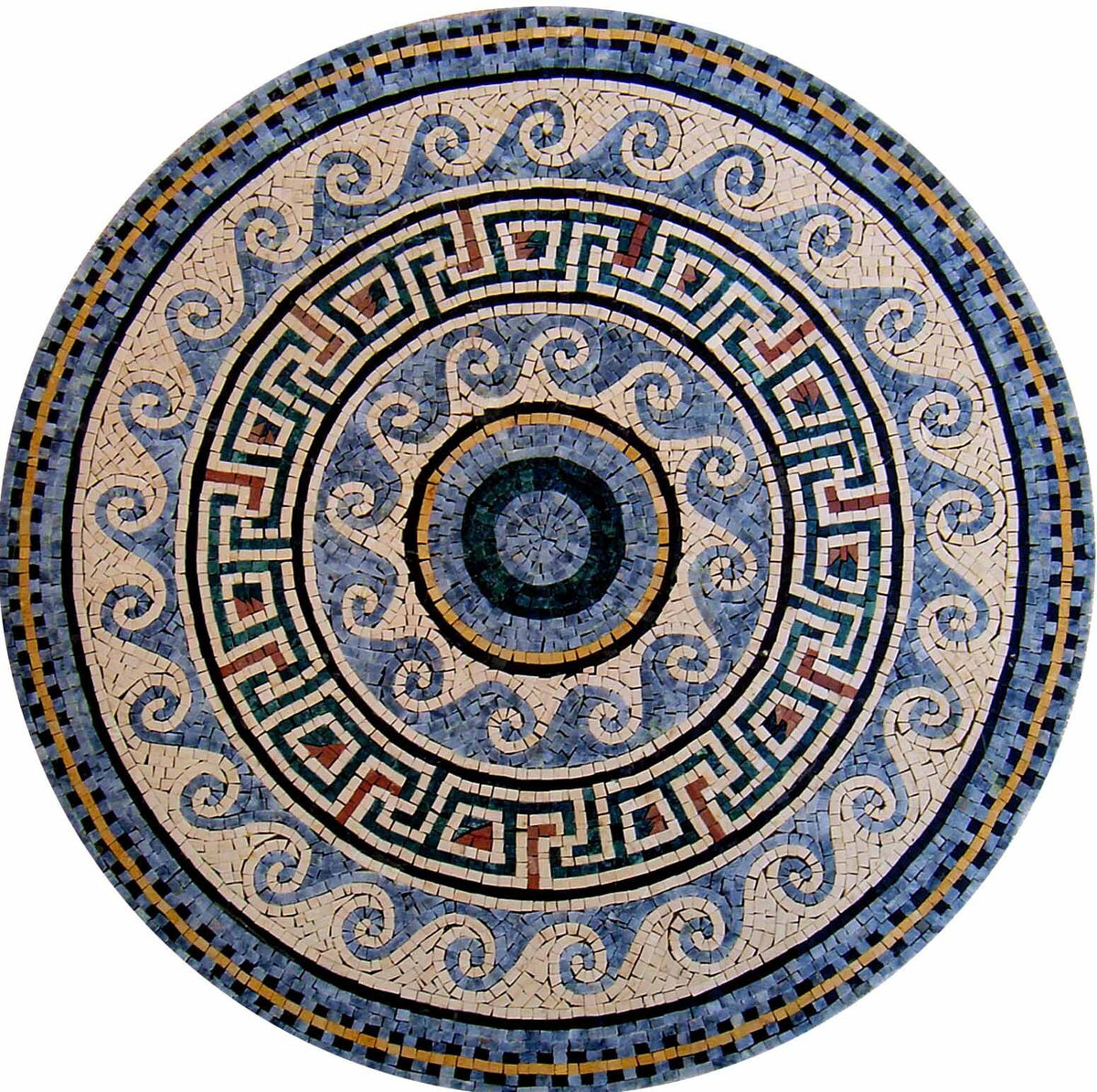 48" Handmade Decorative Medallion wall floor Marble Mosaic Art Stone Tile Décor